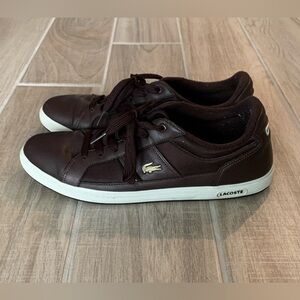 Lacoste brown leather sneakers. Size 11.5 men’s.